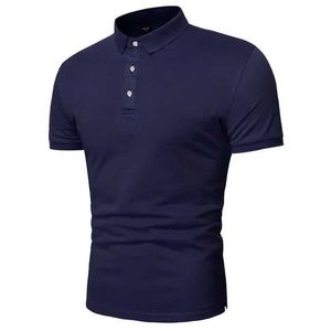 Herenpolo's 100% katoenen polo mannen shirt shirt polo shirt met korte mouwen contrast kleur polo zomer streetwear casual mode mannen tops z240529