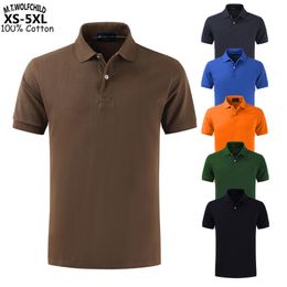 Polos Homme 100% haut en coton qualité été hommes polos vêtements de sport t-shirts XS-5XL couleur unie à manches courtes Polos Homme vêtements de mode 230225