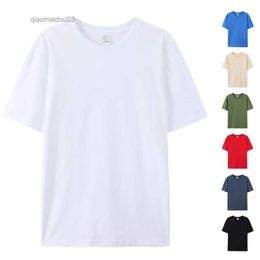 Polos para hombres 100% algodón de camisa blanca blanca camiseta de cuello redondo de alta calidad Henren camiseta uomo camiseta homme coton franela de algodonl2404