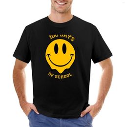 Polos pour hommes 100 jours d'école T-Shirt Hippie vêtements chemises T-shirts graphiques Fan de sport T-shirts pour hommes coton