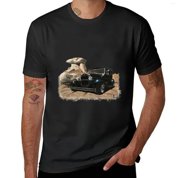 Polos para hombres 1930 Modelo A Sedan Camiseta personalizada Camiseta de manga corta Ropa vintage Camisas negras para hombres