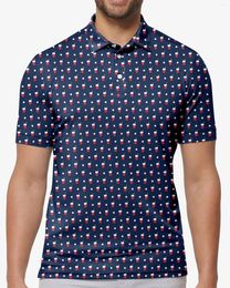 Polos pour hommes 19ème trou Polo T-shirts Art Print Shirt Hommes Tendance Été Vêtements personnalisés à manches courtes