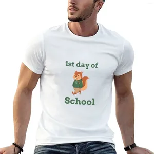 Polos pour hommes 1er jour d'école de retour à T-shirt Edition T-shirt Boys Shirts pour un garçon pour hommes coton