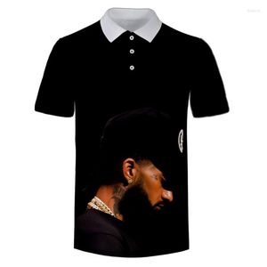 Heren Polos 2022 Zomer Europese en Amerikaanse personages 3D Gedrukt Casual korte mouwen Polo Shirt Polyester Rapel los