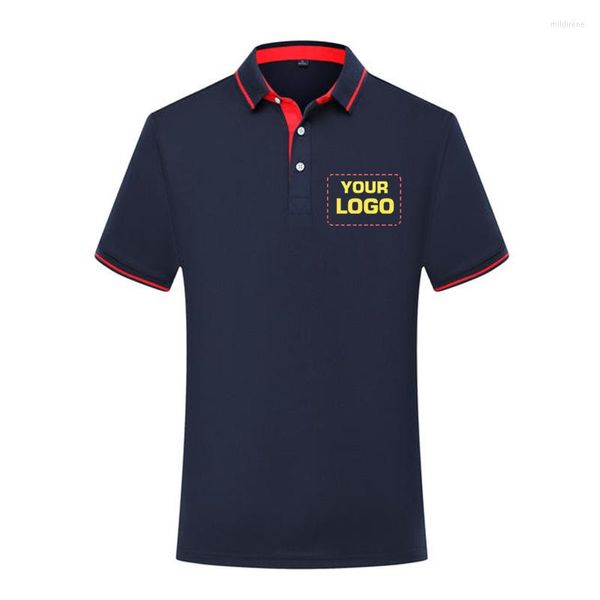 Polos pour hommes 2022 Été Hommes et femmes Polo à manches courtes Polo Top Personal Company Group Costume personnalisé Broderie Logo d'impression