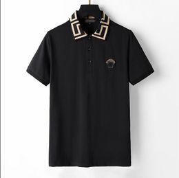Menores Polos 2022 Camisa de verano Ropa de marca Algod￳n de manga corta Dise￱ador de rayas casual Homme Camisa Breathable#9111