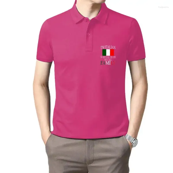 Polos para hombres 2023 Llegada Ropa de marca Moda Algodón Soy un italiano No llamamos a los policías Familia Camiseta Crear