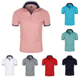 Heren Polos 2023 Brand Embroidery Cartelo Summer Heren Polo Shirt Hoge kwaliteit Kort Mouw Top Business Casual Polo-Shirt For Men