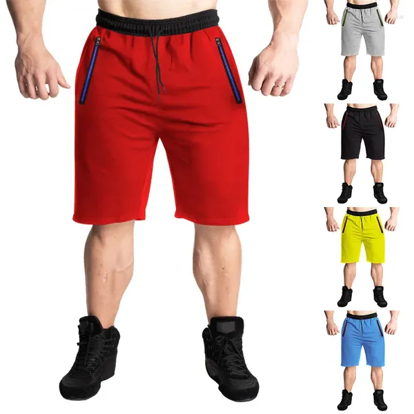 Polos para hombres 2023 Quinto pantalones europeos y americanos Color sólido Pantalones cortos deportivos casuales Hombres de verano