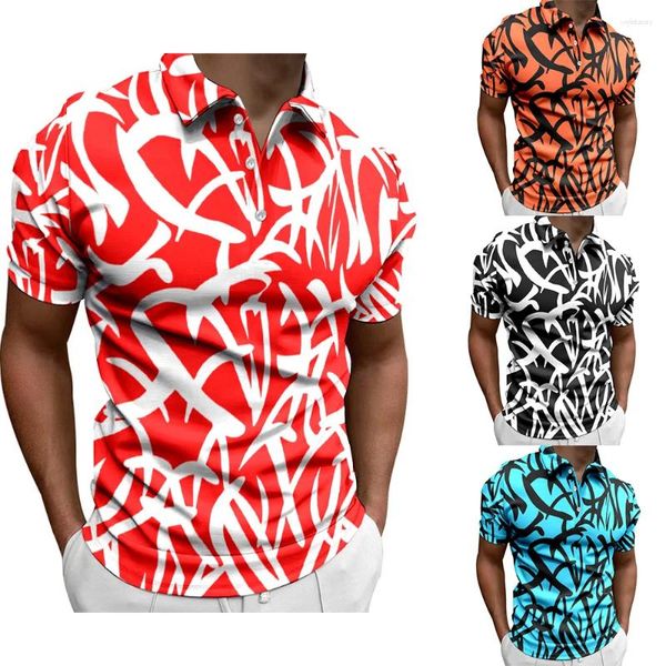 Polos pour hommes 2023 Mode minimaliste style baroque chemise chemise personnalisée impression 3D