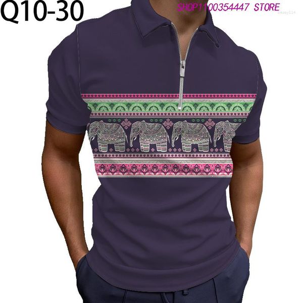 Polos para hombres 2023 Moda Primavera Verano 3D Impreso Manga corta POLO transpirable de secado rápido