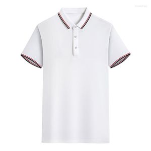 Polos pour hommes 2023 Revers Polo d'été pour hommes T-shirt décontracté à manches courtes assorti aux couleurs de la jeunesse