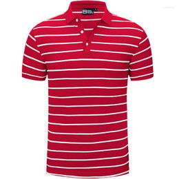 Heren Polos 2023 Polo shirt-mannen's Stripe Leisure Rapel Motion Shirt Shirt Shirt Custom Sleeve