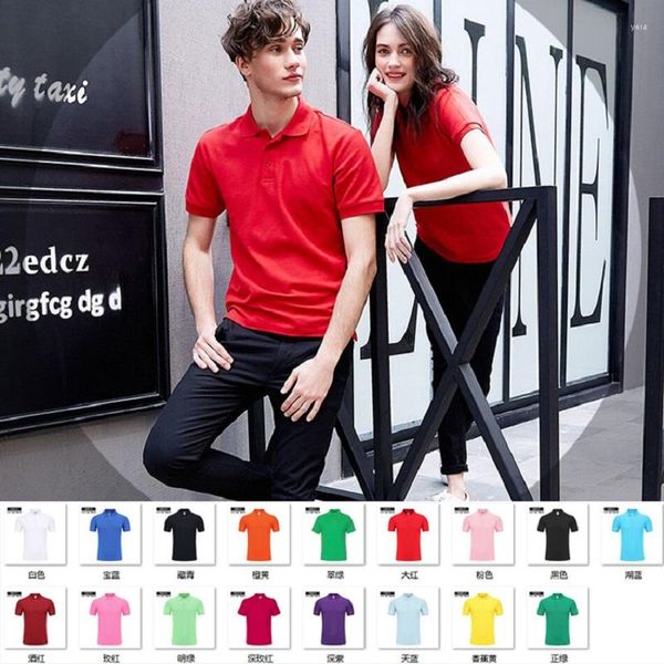 Polos para hombre 2023 S-5XL, camiseta informal de manga corta con solapa holgada de verano, ropa para hombre, Polo de algodón para mujer, Sdvertising DIY