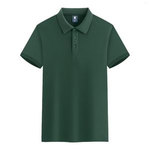 Heren Polos 2023 Spring Summer Cotton Polo Shirt T-shirt Heren Werkkleding Reclame Cultuur Rapel Kaar Korte mouwen