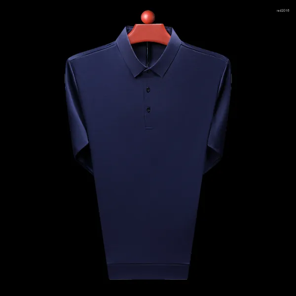 Polos para hombre 2023 Primavera Verano hombres Casual Polos azul verde rojo negro Turn Down Collar de manga larga Tops ropa diaria masculina