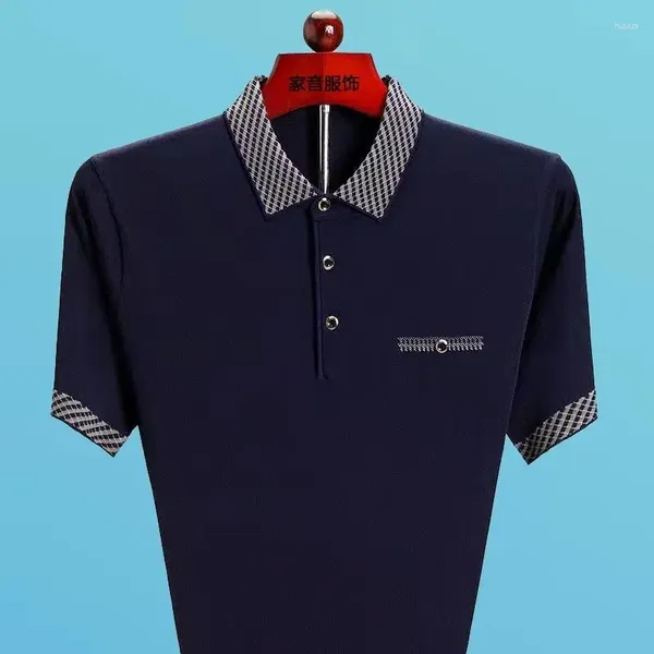 Polos para hombre, Polo informal de negocios, moda clásica, ropa de gran tamaño, cómoda, combina con todo, con bolsillos empalmados, verano 2023