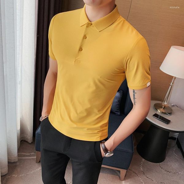 Polos pour hommes 2023 Summer Cotton Polos Hommes à manches courtes Marque de haute qualité Casual Social Pocket Shirt 4XL