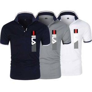 Herenpolo's 2023 Zomer Nieuw herenpolo -shirt met anti -pilling kraag geborduurde korte mouwen Casual Business Fashion Slim Fit Q240509