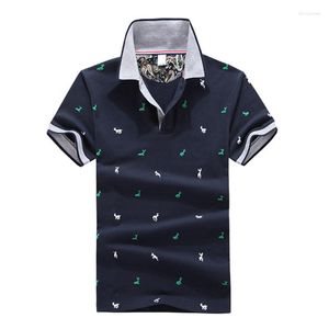 Heren PoloS 2023 Topkwaliteit Summer Summer Short Sleeve Shirs Brand Kleding Shirt Fashion Printing