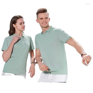 Polos pour hommes 2023Haute qualité Casual Coton Revers Publicité Vêtements T-shirt à manches courtes Salopette Polo personnalisé
