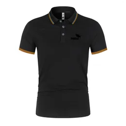 Polos masculin 2024 à la mode à manches courtes à manches courtes à manches courtes à manches à rayures Poloshan Casual Polo Business d'été