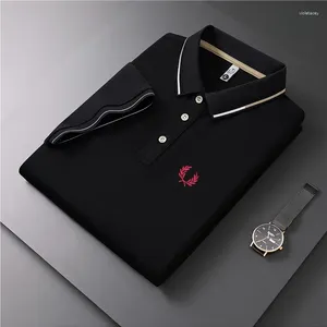 Heren Polos 2024 Hoogwaardige geborduurde poloshirt Zomer T-shirt Fashion Top Trend Casual Business