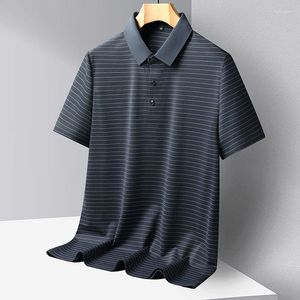 Polo's voor heren 2024 Hoge kwaliteit Stijlvol en knap met ademend casual T-shirt Middelbare leeftijd Boutique POLO-shirt met korte mouwen