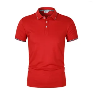 Polos masculine 2024 Businet haut de gamme Summer Business Casual Abaste Sleeve Shirt Shirt T-shirt Top Top S-6XL Men Vêtements