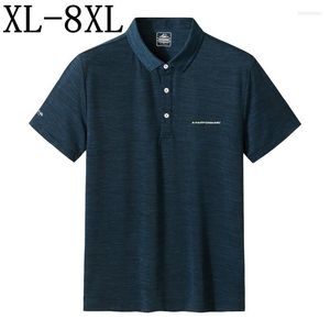 Polos pour hommes 7XL 6XL 8XL été Polo à séchage rapide hommes à manches courtes hommes décontracté Homme confortable respirant chemises pour hommes