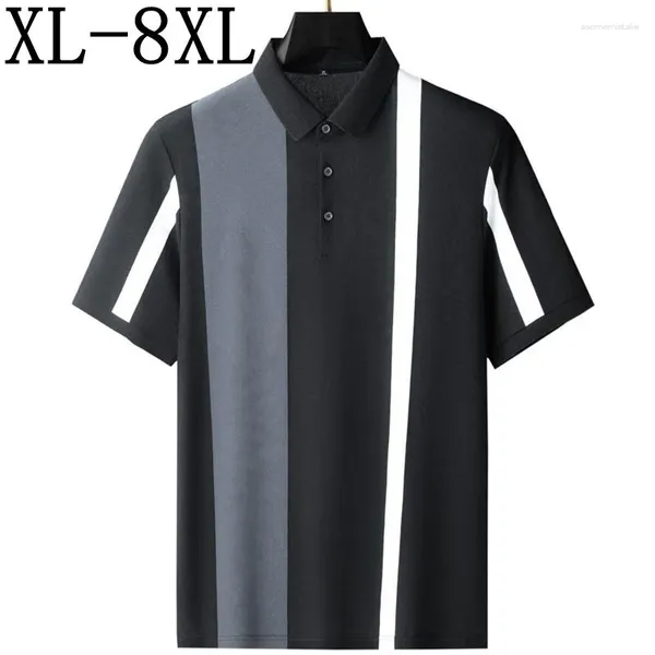 Polos masculins 7xl 8xl 6xl 2024 Été 95% Polo de coton respirant hommes teeshirt décontracté haut de gamme