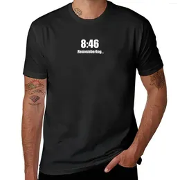 Polos pour hommes 8: 46 Souvenir de la vie noire, je ne peux plus respirer assez T-shirt Graphiques T-shirts blancs unis Hommes