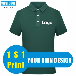 Polos para hombre, camiseta Polo de 8 colores puros, logotipo personalizado, bordado, diseño de impresión, marca de empresa, camisetas de verano para hombres y mujeres, WESTCOOL 2023