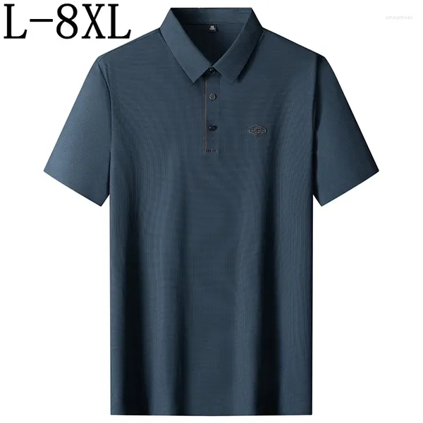 Polos masculins 8xl 7xl 6xl 2024 Shirts d'affaires d'été pour hommes haut de gamme de luxe.