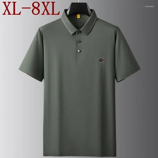 Men's Polos 8xl 7xl 6xl 2024 Design d'été Polo Men Tops High End Business Casual Mens Shirts Fashion T-shirt Homme Vêtements