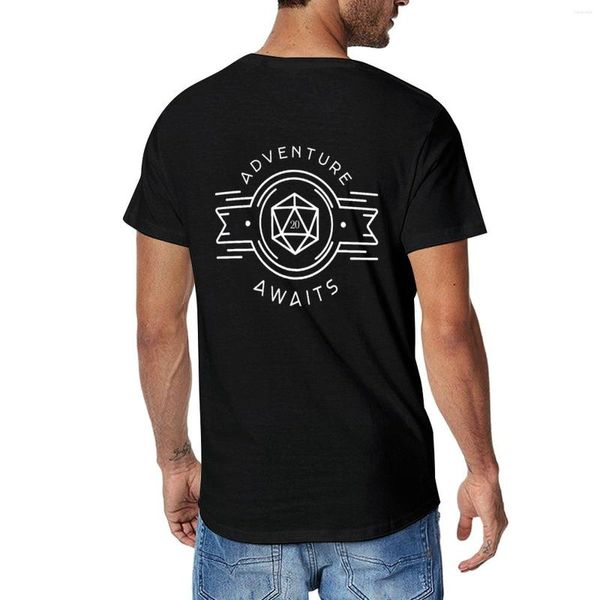 Polos pour hommes L'aventure attend polyédrique D20 Dice Tabletop RPG Addict T-Shirt Plus Sizes Tops Size Chemises d'entraînement pour hommes