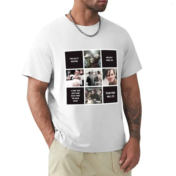 Polos pour hommes Esthétique: Team Free Will 2.0 (Version classique) T-shirt Animal Prinfor Boys Hippie Vêtements T-shirts pour hommes Coton