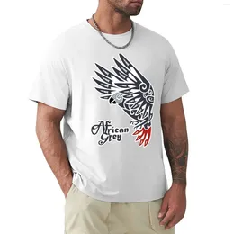 Polos pour hommes Africain Grey Parrot Tribal tatouage T-shirt Anime Sweat Blacks Mens Vêtements