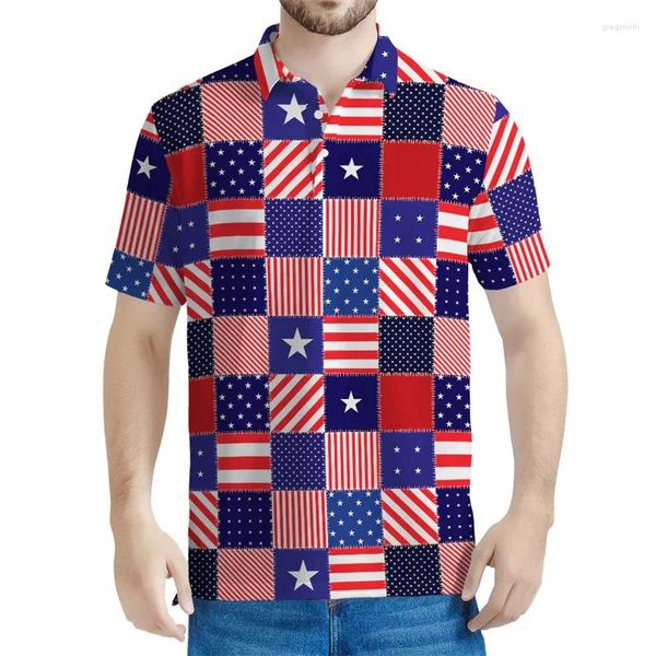 Polos pour hommes American Flag Polo Polo