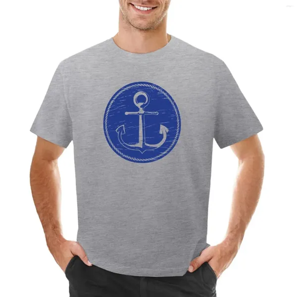 Polos para hombre Anchor (un color-azul), camiseta personalizada, blusa, Tops de verano, ropa, camiseta para hombre