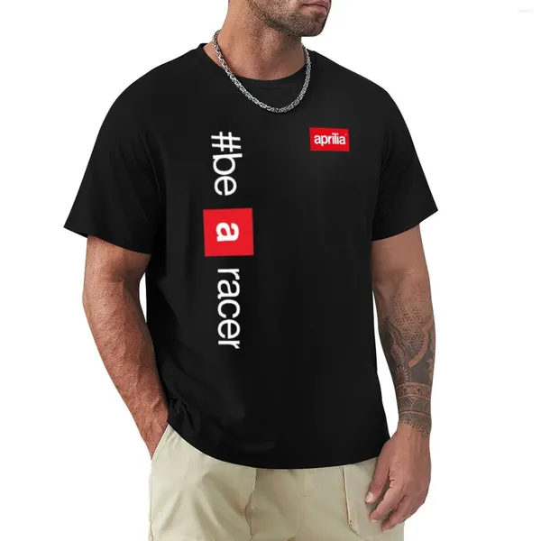 Polos pour hommes Aprilia #be A Racer T-shirt Sweat-shirt à manches courtes T-shirt homme uni chemises noires hommes