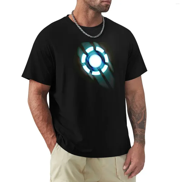 Polos para hombre, camiseta con diseño de Reactor de arco, ropa Kawaii, camisetas personalizadas, camisetas negras para hombre