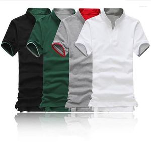 Herren Polos Ankunft Baumwolle Männer Polo-Shirt Tops Mode Marke Plus Größe Kurzarm Schwarz Weiß Polo-Shirt Homme camisa