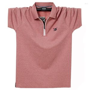 Polos pour hommes Arrivée Mode Coton Été T-shirt à manches courtes avec col à glissière Vêtements Plus Taille M L XL 2XL 3XL 4XL 5XL 6XL