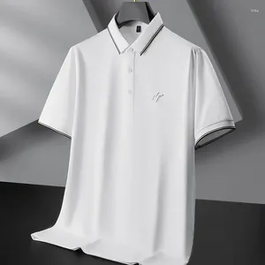 Polos pour hommes Arrivée Mode Été Hommes Grande Entreprise Surdimensionné Polo À Manches Courtes Smart Casual Plus Taille XL 2XL3XL 4XL 5XL 6XL 7XL