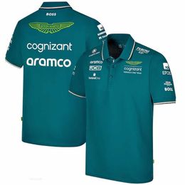 Polos pour hommes Aston Martin Aramco - Polo de l'équipe F1 à séchage rapide à manches courtes décontracté été 2023 Espagne expédition rapide