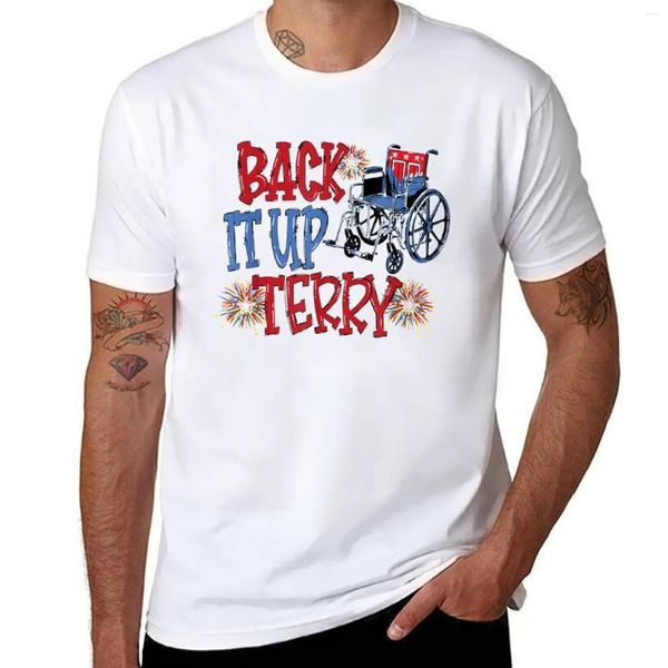Polos pour hommes Back It Up Terry 4 juillet feu d'artifice drapeau américain T-Shirt grande taille T-shirts poids lourd hommes T-shirts graphiques