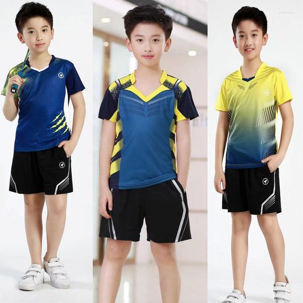 Polos para hombre, camiseta de bádminton, uniforme deportivo para niños, Tenis para Mujer, conjuntos de tenis de mesa para niños, camisa con pantalones cortos, ropa para correr para niñas, Mild22 para hombres