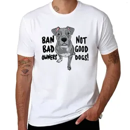 Les polos pour hommes interdisent les mauvais propriétaires pas de bons chiens!T-shirt Vêtements esthétiques garçons blancs t-shirts pour hommes pack