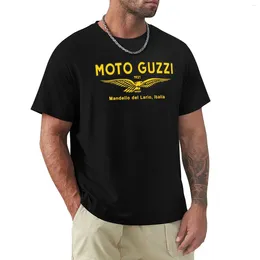 Polos Homme Beach Man T Shirt Moto Guzzi. Mandello Del Lario. 1921 chemises drôles col rond coupe ajustée pour hommes coton Teeshirt